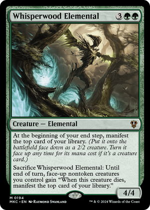 Whisperwood Elemental (MKC-194)  - Murders at Karlov Manor Commander