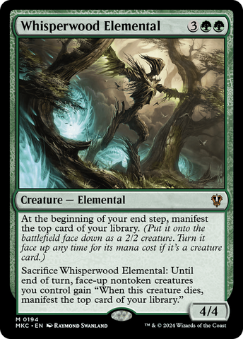 Whisperwood Elemental (MKC-194)  - Murders at Karlov Manor Commander