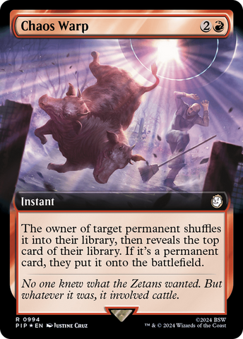 Chaos Warp (Extended Art) (Surge Foil) (PIP-994)  Foil - Fallout: (Extended Art)