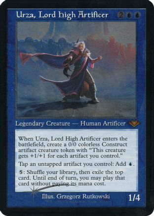 Urza, Lord High Artificer (Retro Frame) (Foil Etched) (MH1-011) - Modern Horizons Foil