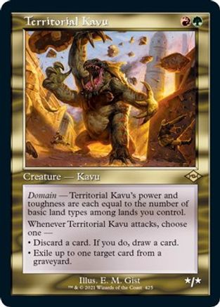 Territorial Kavu (Retro Frame) (Foil Etched) (MH2-425)  Foil - Modern Horizons 2