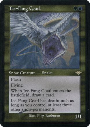 Ice-Fang Coatl (Retro Frame) (Foil Etched) (MH1-027)  Foil - Modern Horizons