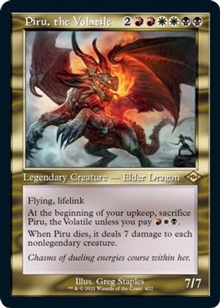 Piru, the Volatile (Retro Frame) (Foil Etched) (MH2-422)  Foil - Modern Horizons 2