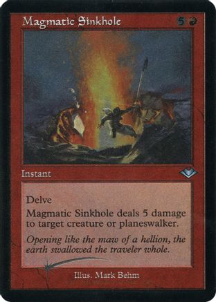 Magmatic Sinkhole (Retro Frame) (Foil Etched) (MH1-017)  Foil - Modern Horizons