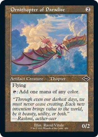 Ornithopter of Paradise (Retro Frame) (Foil Etched) (MH2-430)  Foil - Modern Horizons 2