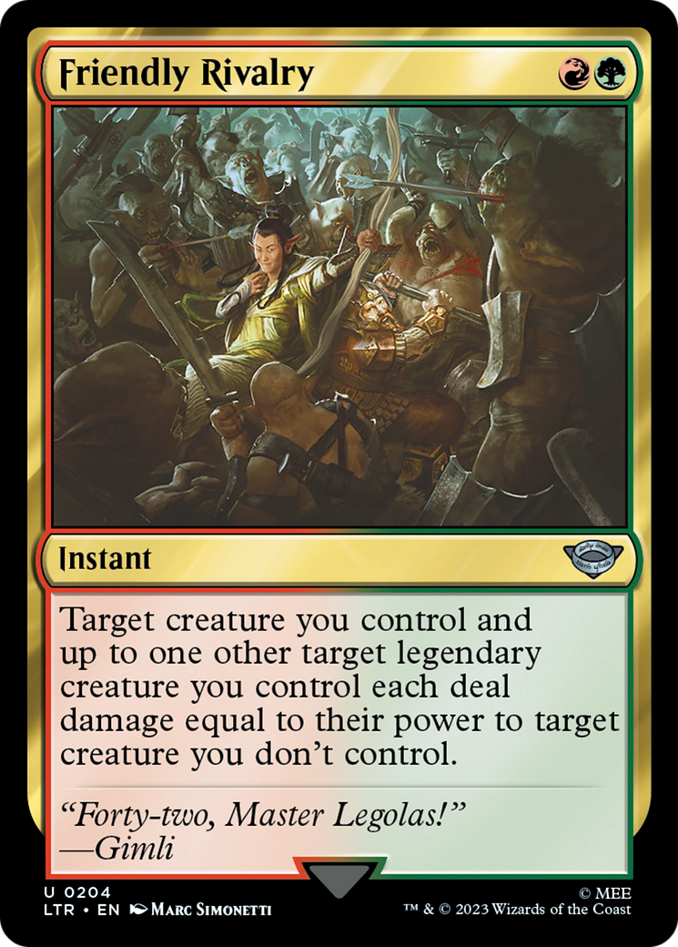 Friendly Rivalry (LTR-204)  Foil - The Lord of the Rings: Tales of Middle-earth
