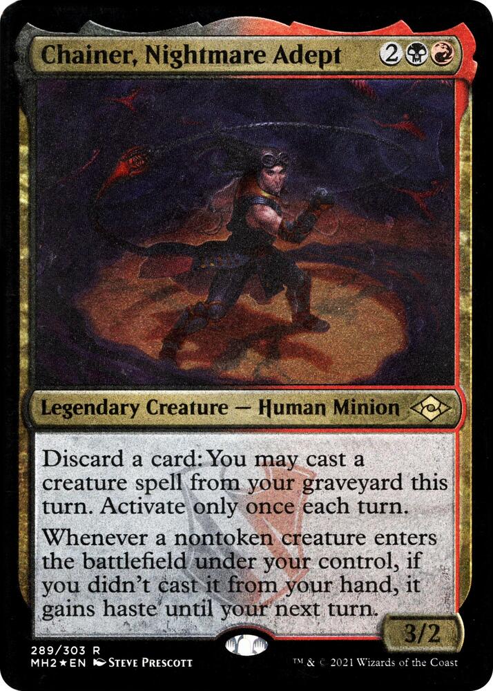 Chainer, Nightmare Adept (Foil Etched) [Modern Horizons 2]
