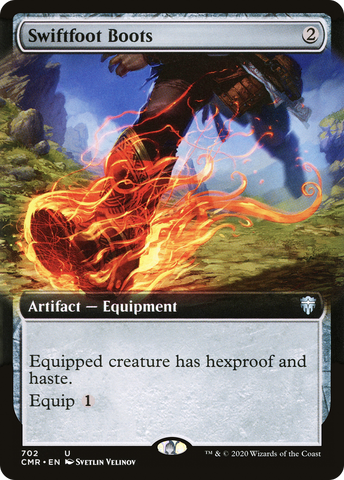 Swiftfoot Boots (Extended Art) (CMR-702)  Foil - Commander Legends