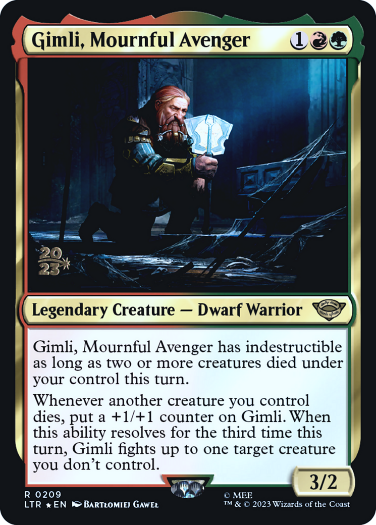 Gimli, Mournful Avenger (PRE-209)  Foil - Tales of Middle-earth Promos
