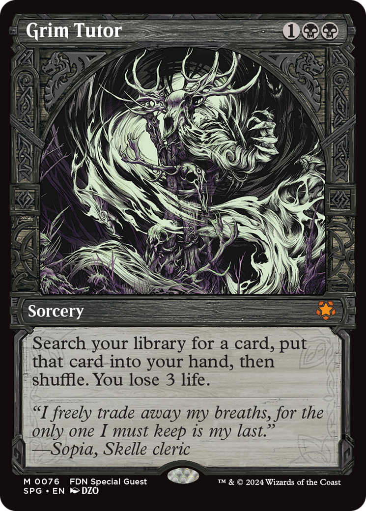 Grim Tutor (Showcase) (SPG-076)  Foil - Special Guests: (Showcase)