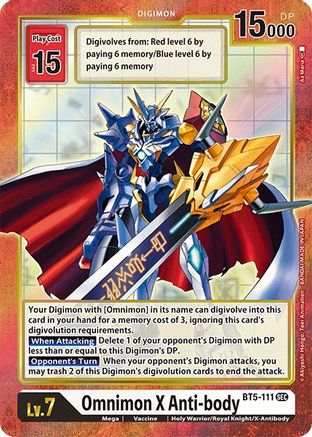 Omnimon X Anti-body (Alternate Art) (BT5-111) - Battle of Omni Foil