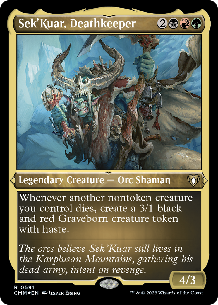 Sek'Kuar, Deathkeeper (CMM-591)  Etched Foil - Commander Masters