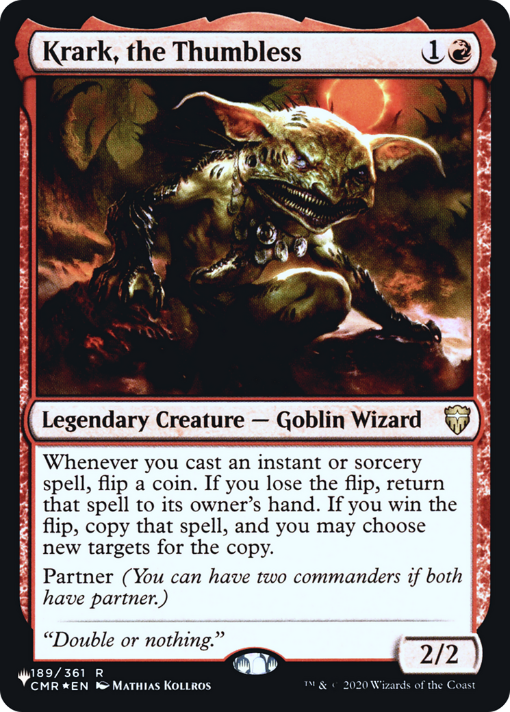 Krark, the Thumbless (LIST-189)  Foil - The List