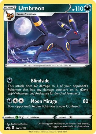 Umbreon SWSH129  - Holofoil SWSH Sword & Shield Promo Cards - Promo