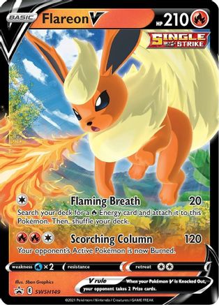 Flareon V SWSH149  - Holofoil SWSH Sword & Shield Promo Cards - Promo