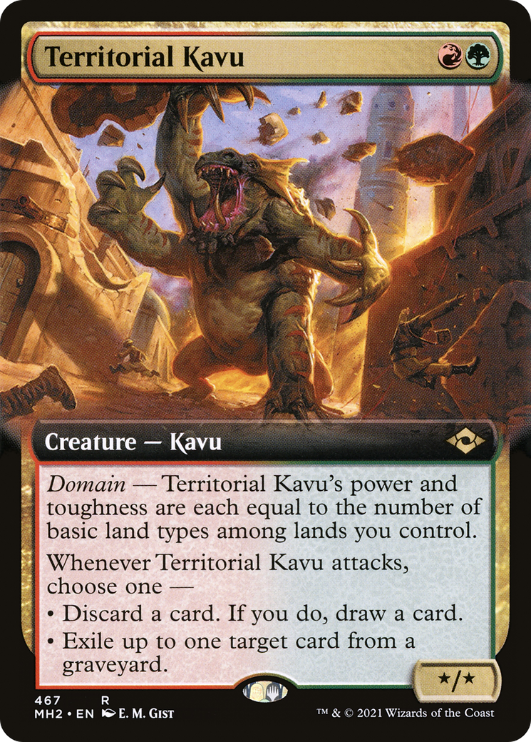 Territorial Kavu (Extended Art) (MH2-467)  Foil - Modern Horizons 2: (Extended Art)