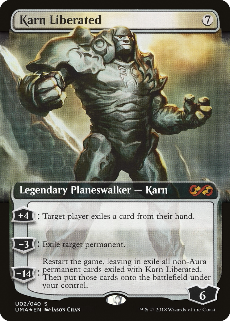 Karn Liberated (UMA:BT-U02)  Foil - Ultimate Box Topper: (Extended Art)