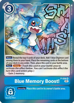 Blue Memory Boost! (P-036) - Digimon Promotion Cards Foil