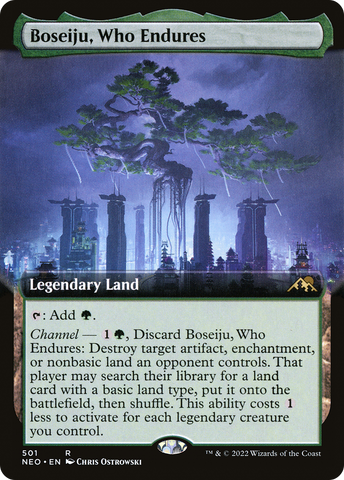 Boseiju, Who Endures (Extended Art) (NEO-501)  - Kamigawa: Neon Dynasty: (Extended Art)