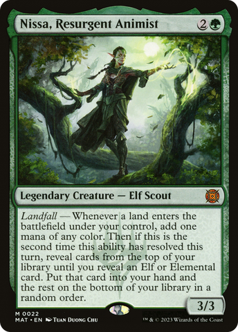 Nissa, Resurgent Animist (MAT-022)  Foil - March of the Machine: The Aftermath