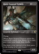 Rune-Scarred Demon (CMM-521)  Etched Foil - Commander Masters