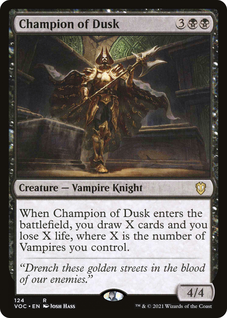Champion of Dusk (VOC-124)  - Crimson Vow Commander