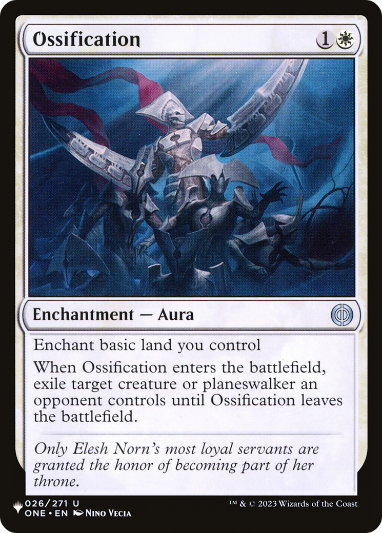 Ossification (LIST-ONE-26)  - The List