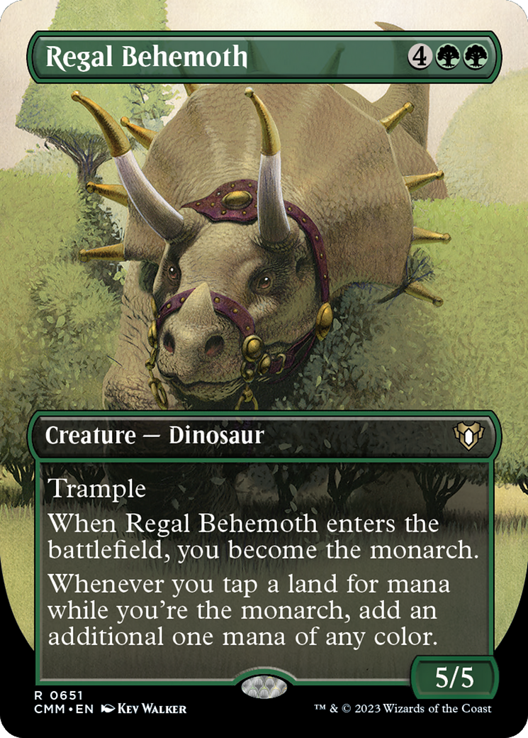 Regal Behemoth (Borderless) (CMM-651)  Foil - Commander Masters