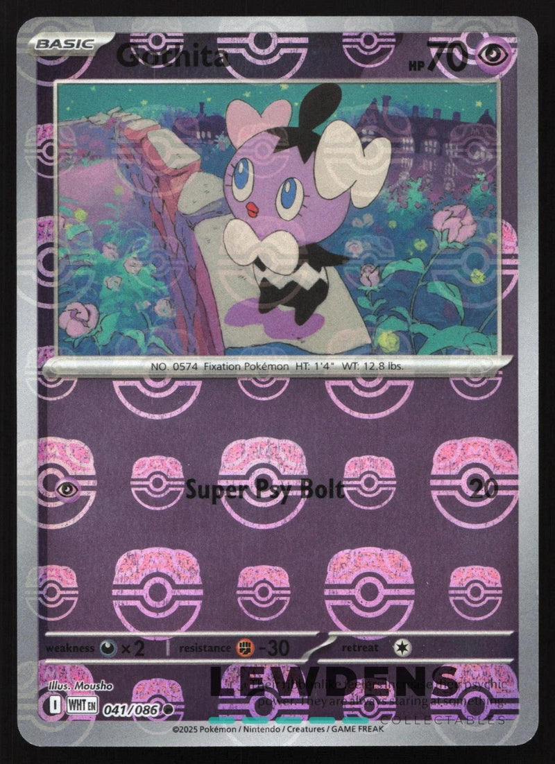 Gothita (Master Ball Pattern) 041/086  - Holofoil SV White Flare - Common