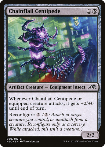 Chainflail Centipede (NEO-090)  Foil - Kamigawa: Neon Dynasty