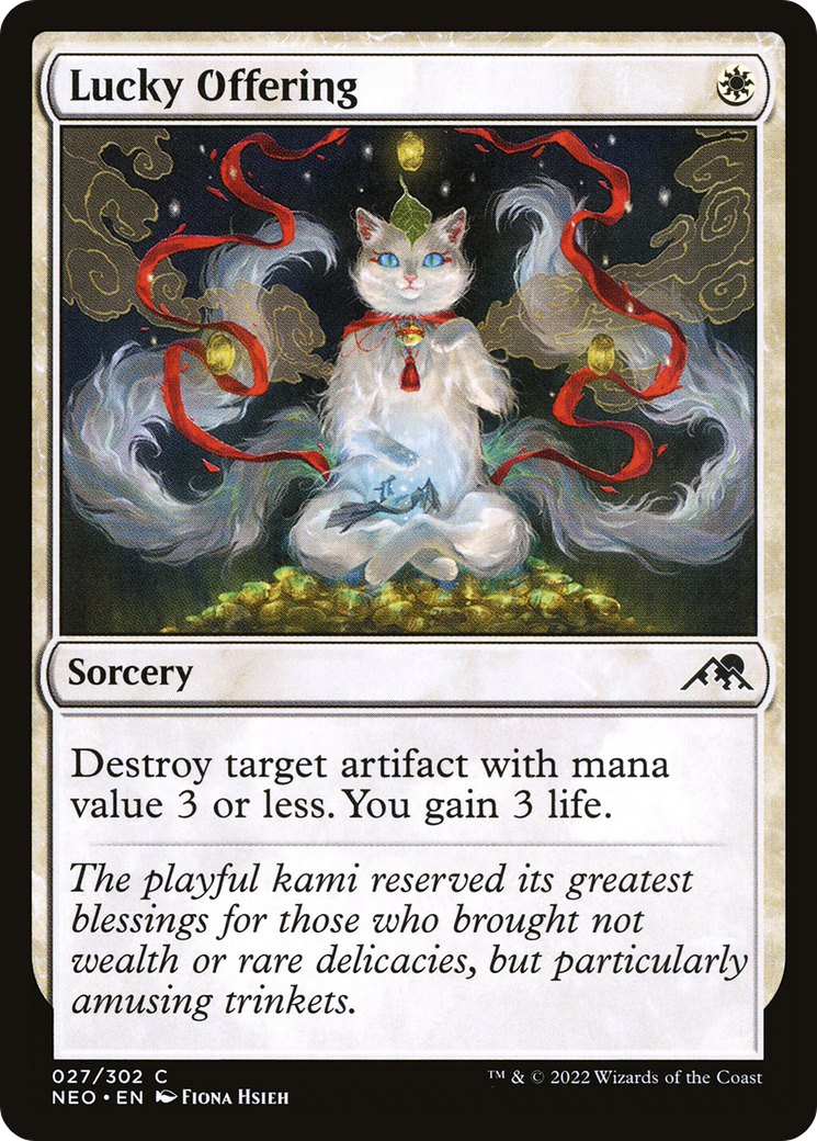 Lucky Offering (NEO-027)  - Kamigawa: Neon Dynasty