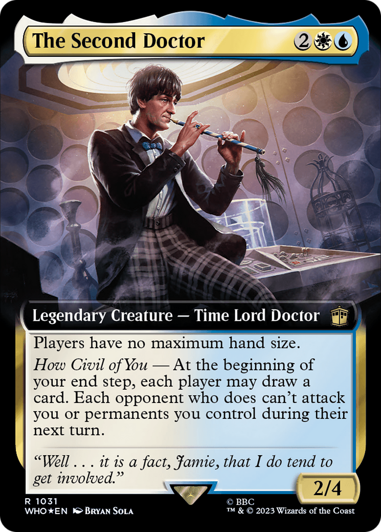 The Second Doctor (Extended Art) (Surge Foil) (WHO-1031)  Foil - Doctor Who: (Extended Art)