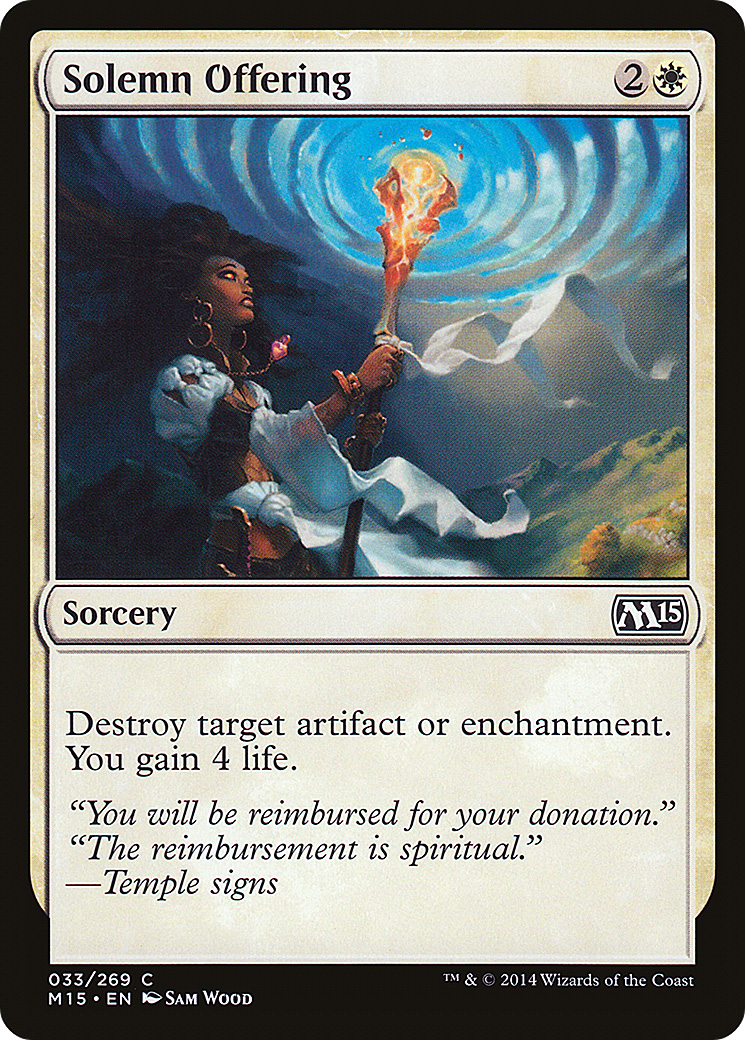 Solemn Offering (M15-033)  Foil - Magic 2015
