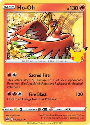 Ho-Oh 001/025  - Holofoil Celebrations - Holo Rare