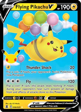 Flying Pikachu V 006/025  - Holofoil Celebrations - Ultra Rare