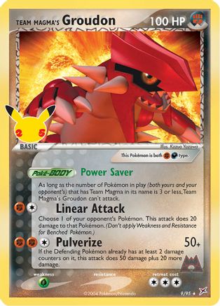 Team Magma's Groudon 009/95  - Holofoil Celebrations Classic Collection - Classic Collection