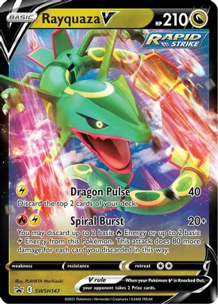 Rayquaza V SWSH147  - Holofoil SWSH Sword & Shield Promo Cards - Promo