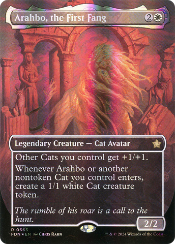 Arahbo, the First Fang (Borderless) (Mana Foil) (FDN-363)  Foil - Foundations