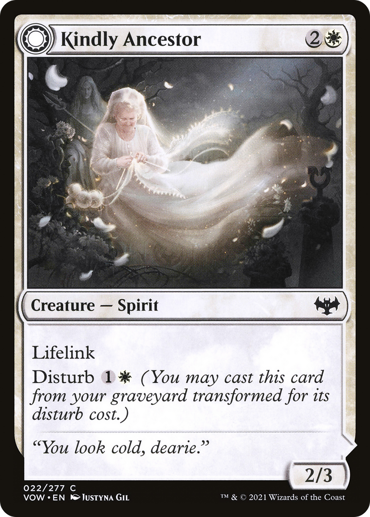 Kindly Ancestor (VOW-022)  - Innistrad: Crimson Vow: (Double Faced Transform)