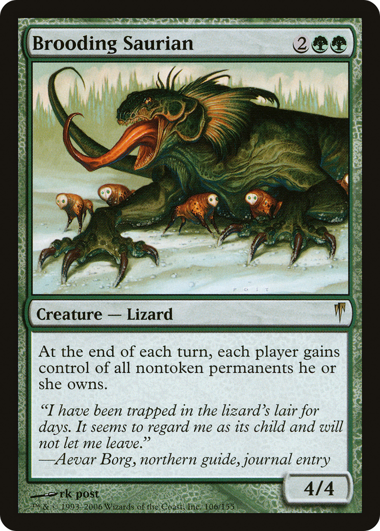 Brooding Saurian (CSP-106)  Foil - Coldsnap