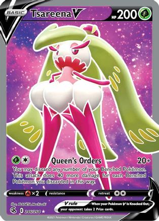 Tsareena V (Full Art) 246/264  - Holofoil SWSH08 Fusion Strike - Ultra Rare
