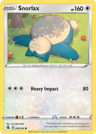 Snorlax 206/264  SWSH08 Fusion Strike - Common
