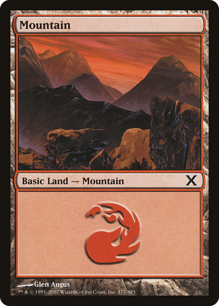 Mountain (377) (10E-377)  Foil - Tenth Edition