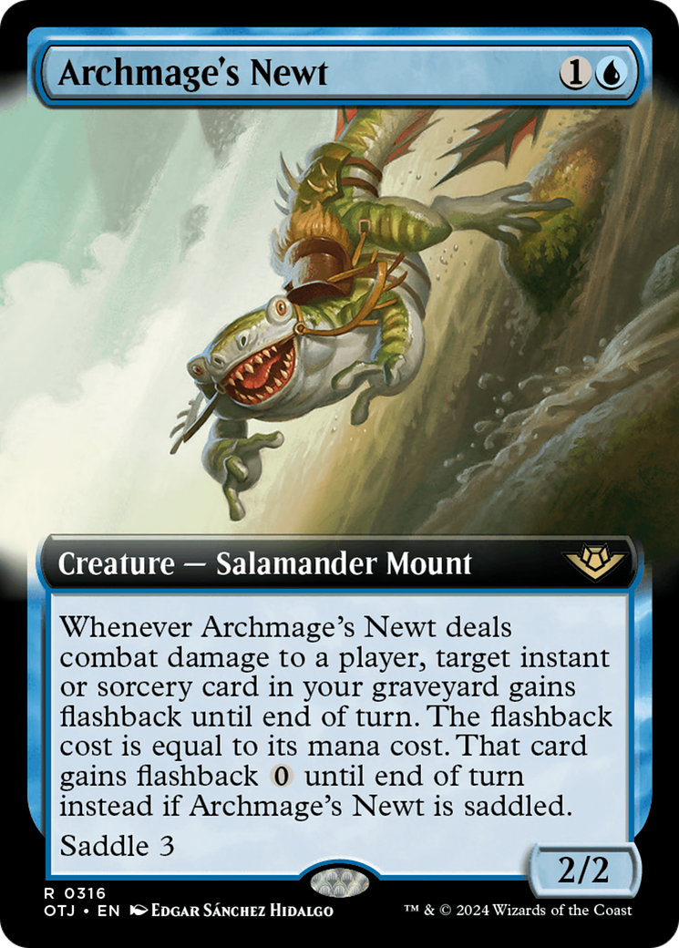 Archmage's Newt (Extended Art) (OTJ-316)  - Outlaws of Thunder Junction: (Extended Art)