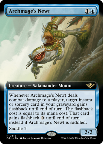 Archmage's Newt (Extended Art) (OTJ-316)  Foil - Outlaws of Thunder Junction: (Extended Art)