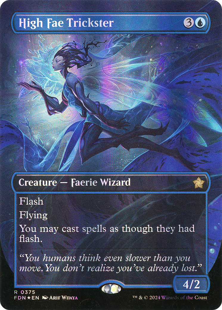 High Fae Trickster (Borderless) (Mana Foil) (FDN-375)  Foil - Foundations