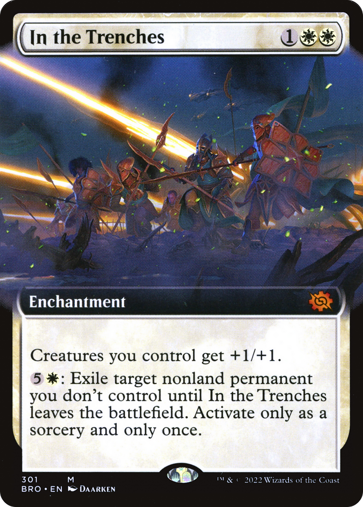In the Trenches (Extended Art) (BRO-301)  Foil - The Brothers' War: (Extended Art)