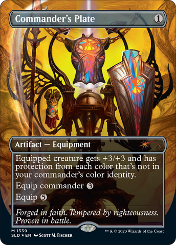 Commander's Plate (SLD-1339)  Foil - Secret Lair Drop (Borderless)