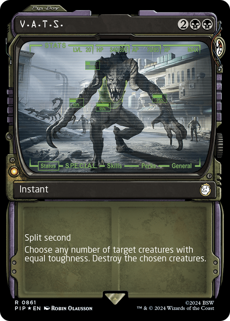 V.A.T.S. (Showcase) (Surge Foil) (PIP-861) - Fallout: (Showcase) Foil