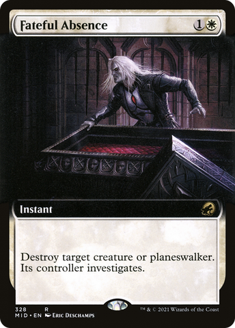 Fateful Absence (Extended Art) (MID-328)  Foil - Innistrad: Midnight Hunt: (Extended Art)